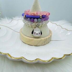 Pochacco beaded Arm Candy  Bracelet